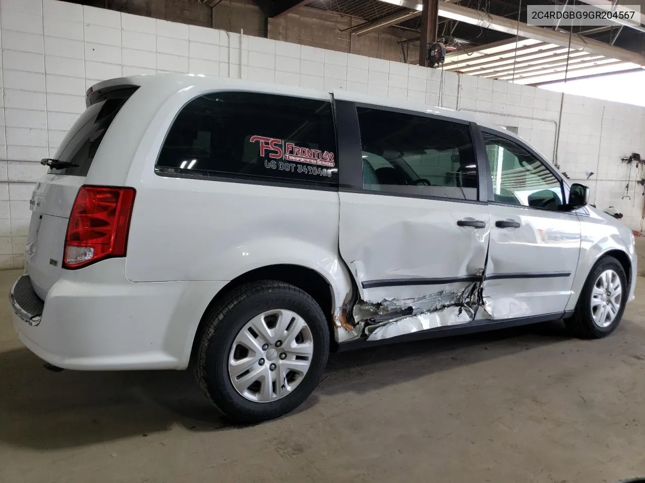 2016 Dodge Grand Caravan Se VIN: 2C4RDGBG9GR204567 Lot: 51387454