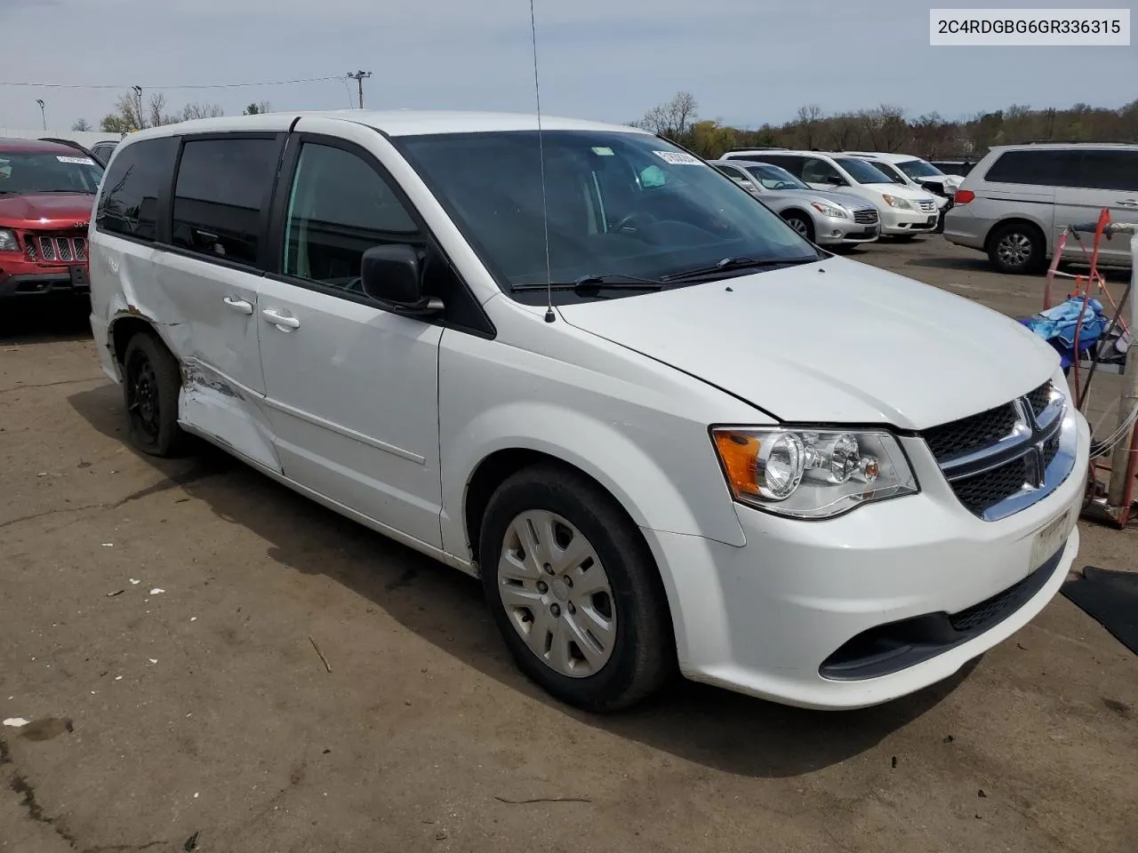 2016 Dodge Grand Caravan Se VIN: 2C4RDGBG6GR336315 Lot: 51638284