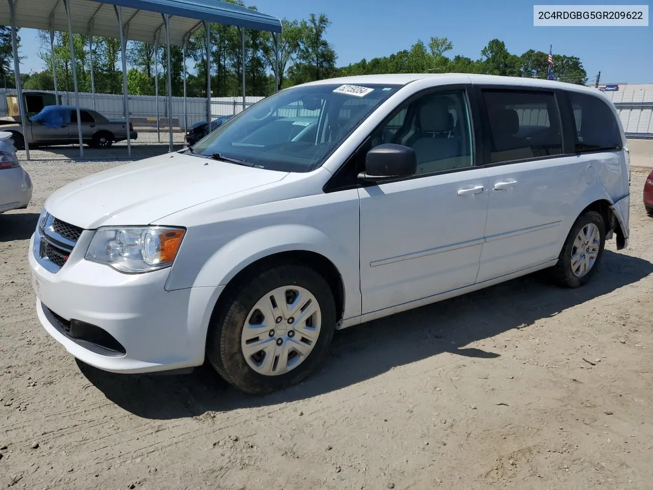 2016 Dodge Grand Caravan Se VIN: 2C4RDGBG5GR209622 Lot: 52159354