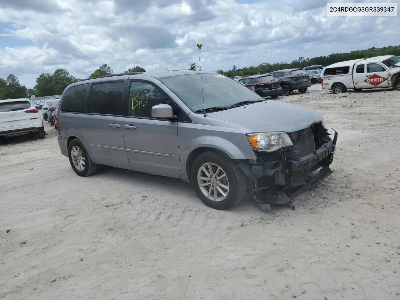 2C4RDGCG3GR339347 2016 Dodge Grand Caravan Sxt