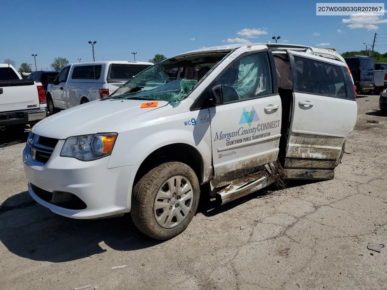 2016 Dodge Grand Caravan Se VIN: 2C7WDGBG3GR202867 Lot: 53002144