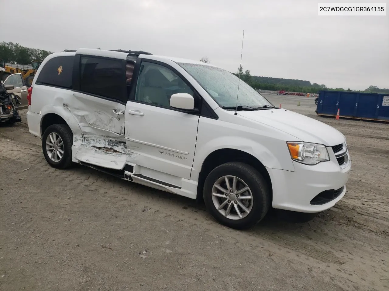 2C7WDGCG1GR364155 2016 Dodge Grand Caravan Sxt