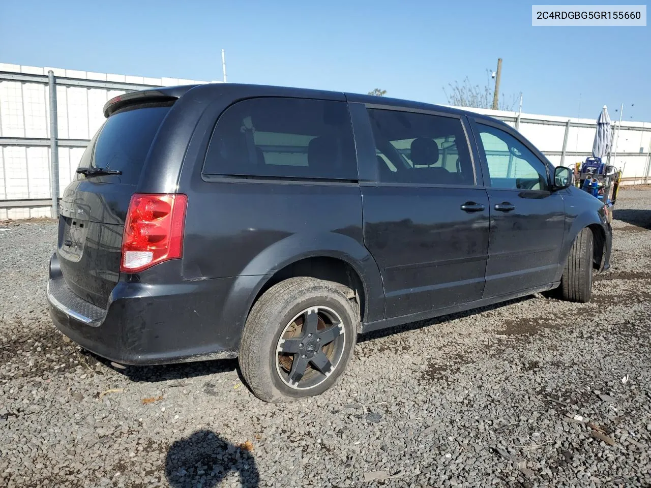 2016 Dodge Grand Caravan Se VIN: 2C4RDGBG5GR155660 Lot: 53735554