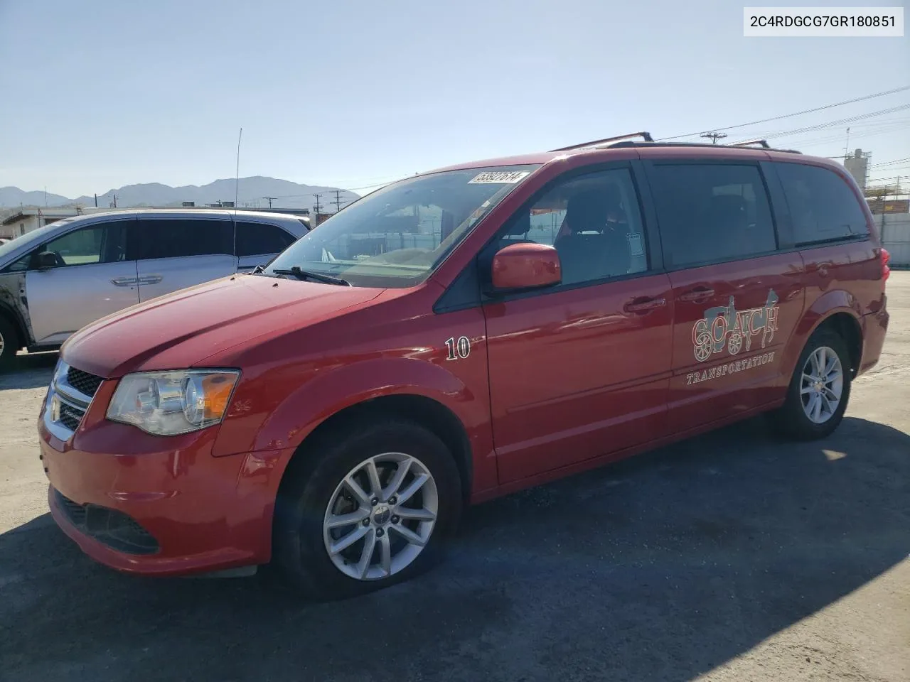 2C4RDGCG7GR180851 2016 Dodge Grand Caravan Sxt