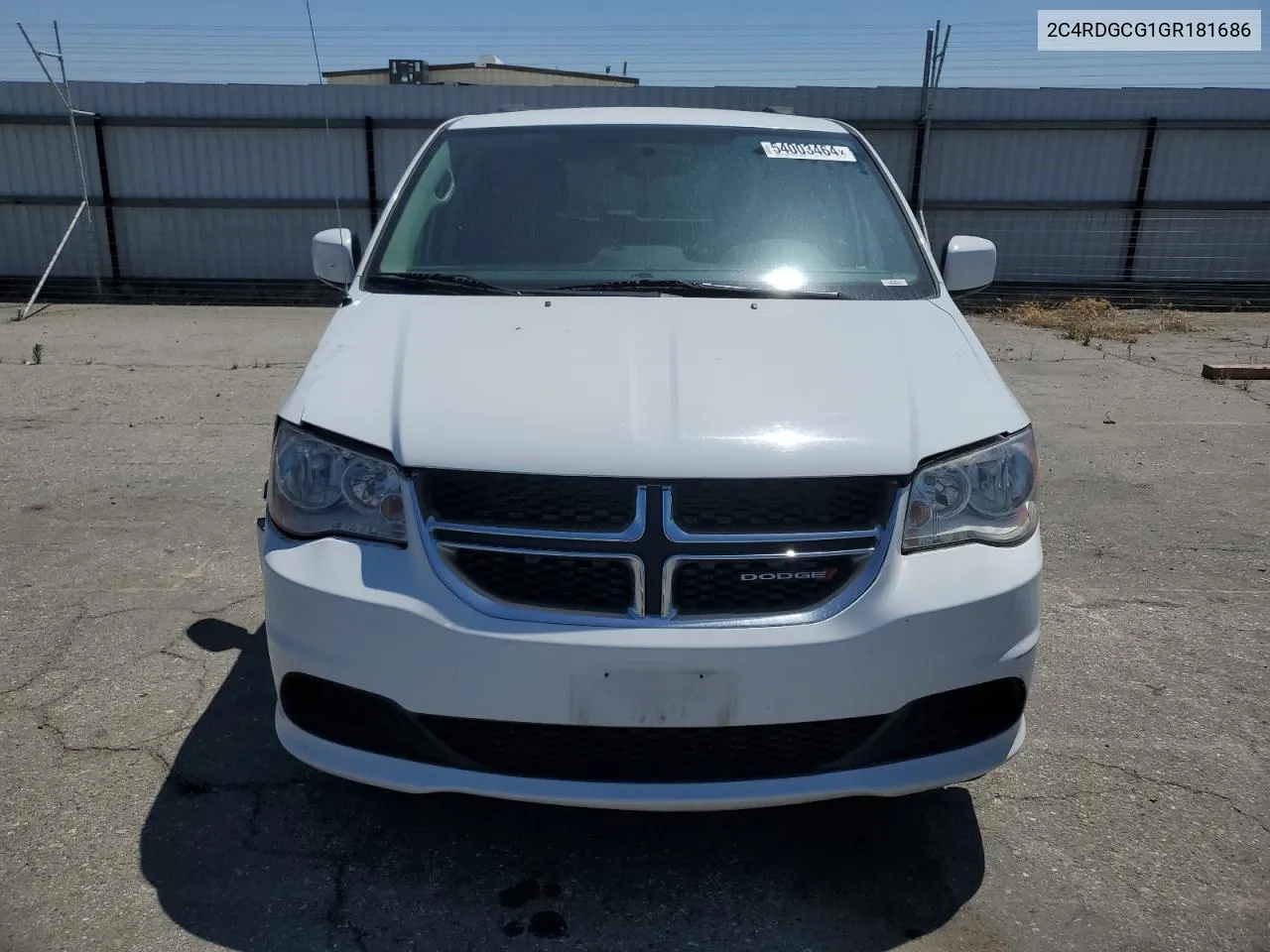 2016 Dodge Grand Caravan Sxt VIN: 2C4RDGCG1GR181686 Lot: 54003464