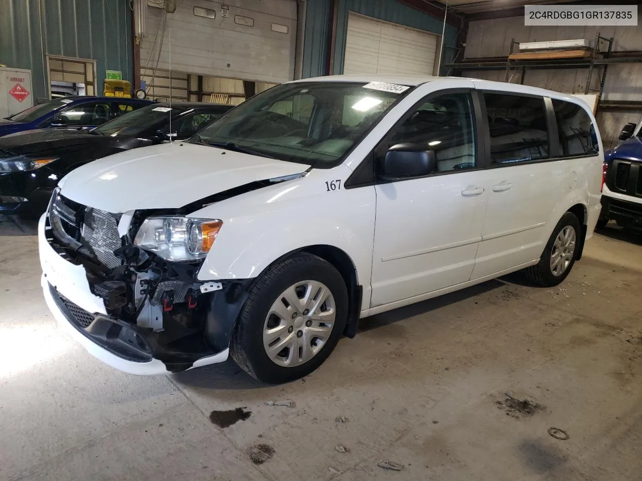 2016 Dodge Grand Caravan Se VIN: 2C4RDGBG1GR137835 Lot: 54036654