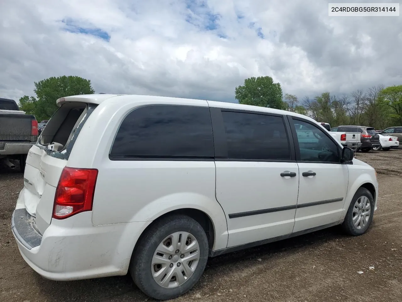 2016 Dodge Grand Caravan Se VIN: 2C4RDGBG5GR314144 Lot: 54327834