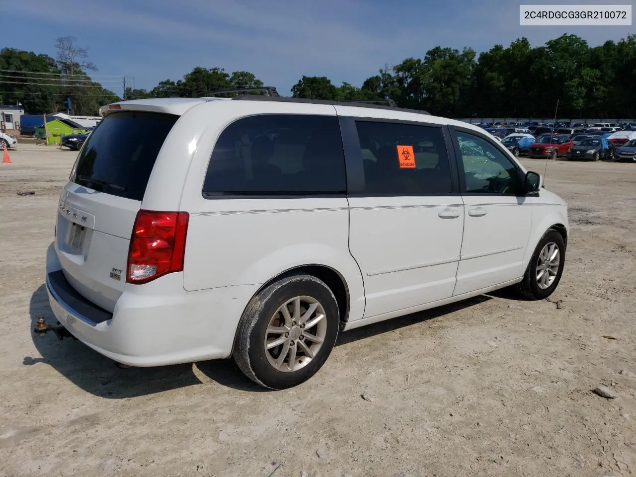 2016 Dodge Grand Caravan Sxt VIN: 2C4RDGCG3GR210072 Lot: 54696794