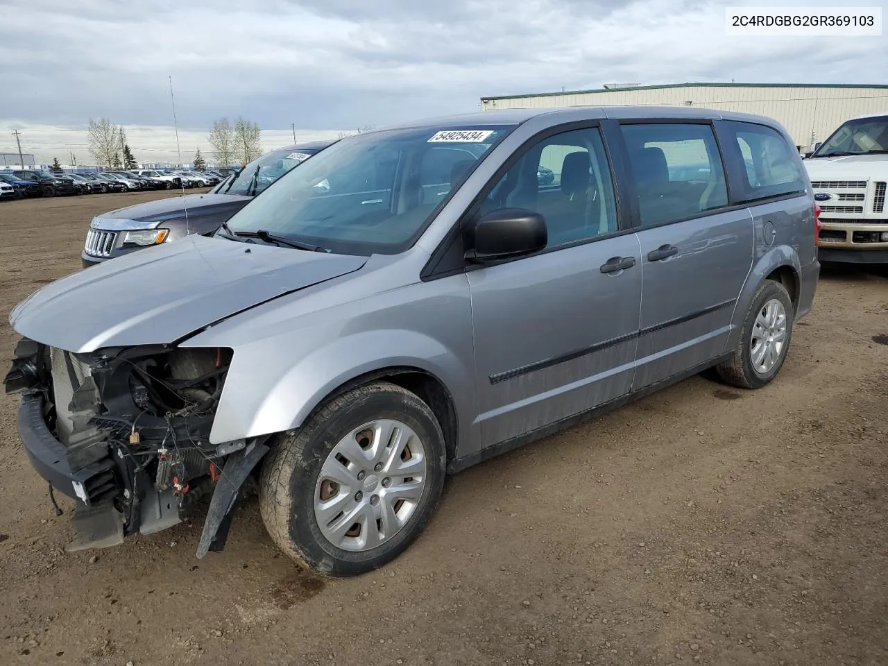 2016 Dodge Grand Caravan Se VIN: 2C4RDGBG2GR369103 Lot: 54925434