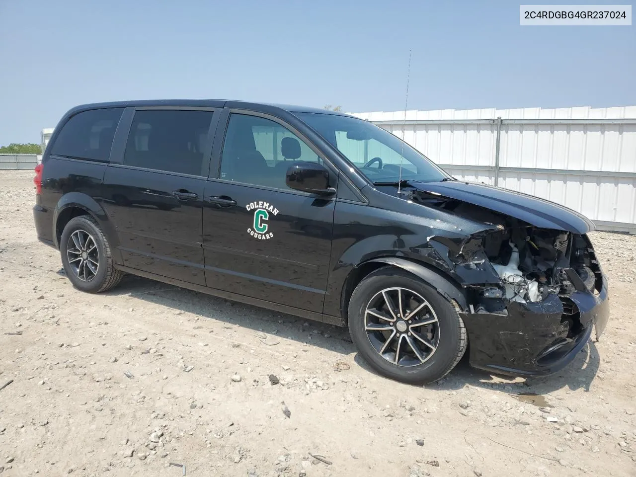 2016 Dodge Grand Caravan Se VIN: 2C4RDGBG4GR237024 Lot: 54938004