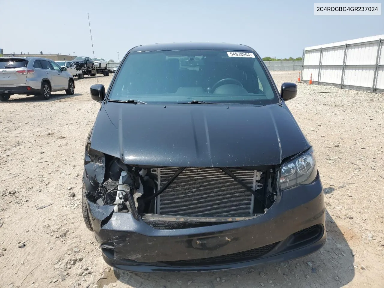 2016 Dodge Grand Caravan Se VIN: 2C4RDGBG4GR237024 Lot: 54938004