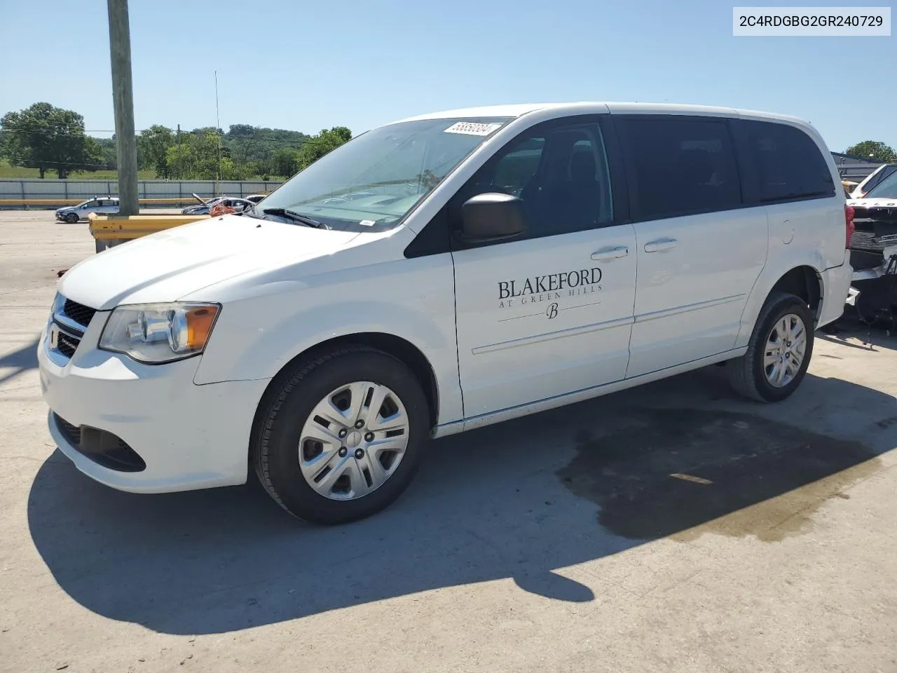 2C4RDGBG2GR240729 2016 Dodge Grand Caravan Se