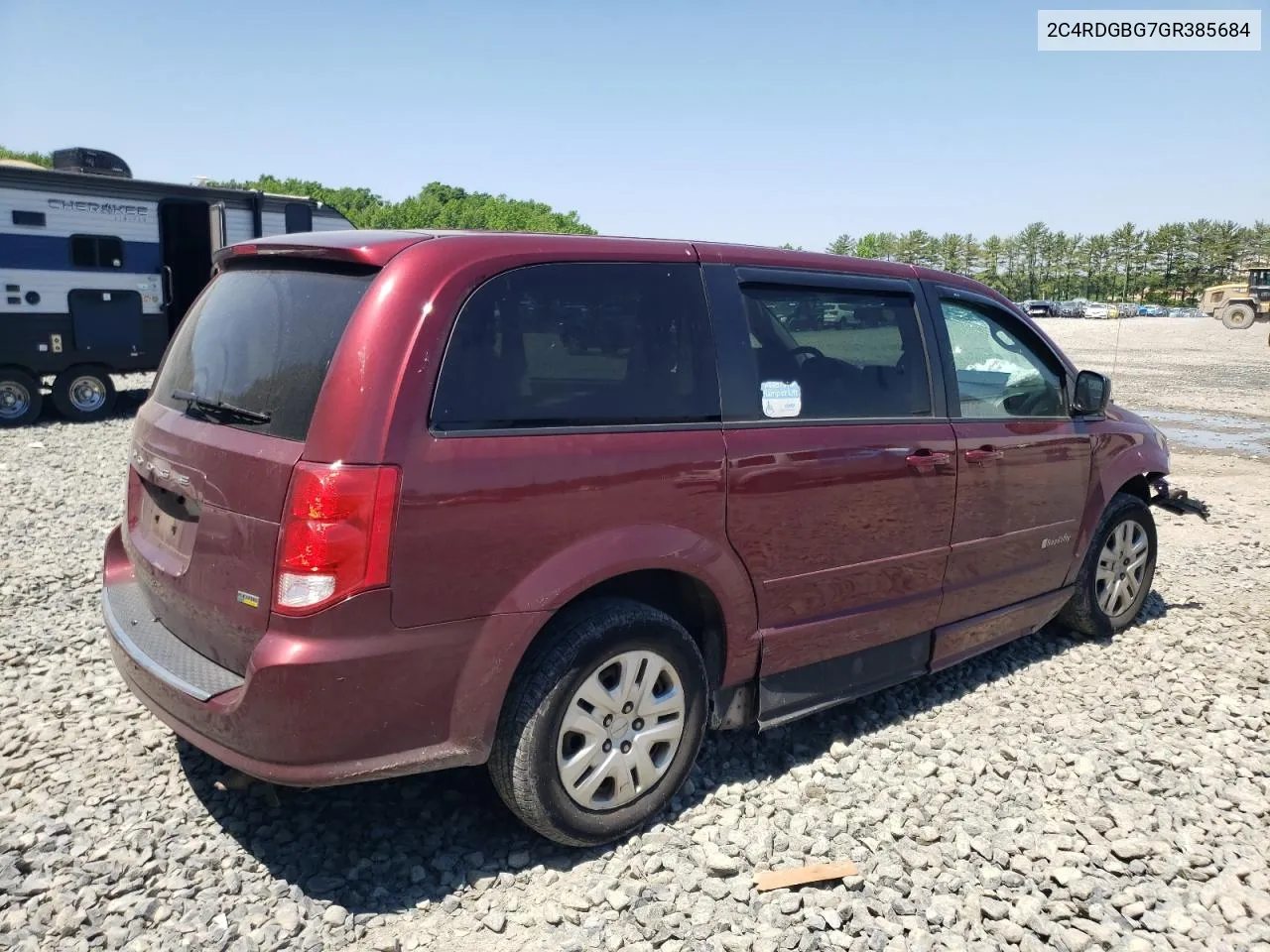 2C4RDGBG7GR385684 2016 Dodge Grand Caravan Se