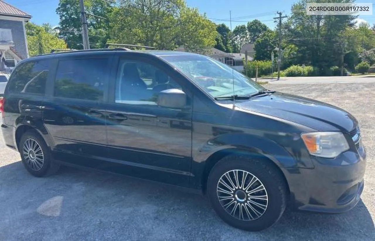 2016 Dodge Grand Caravan Se VIN: 2C4RDGBG0GR197332 Lot: 57390934