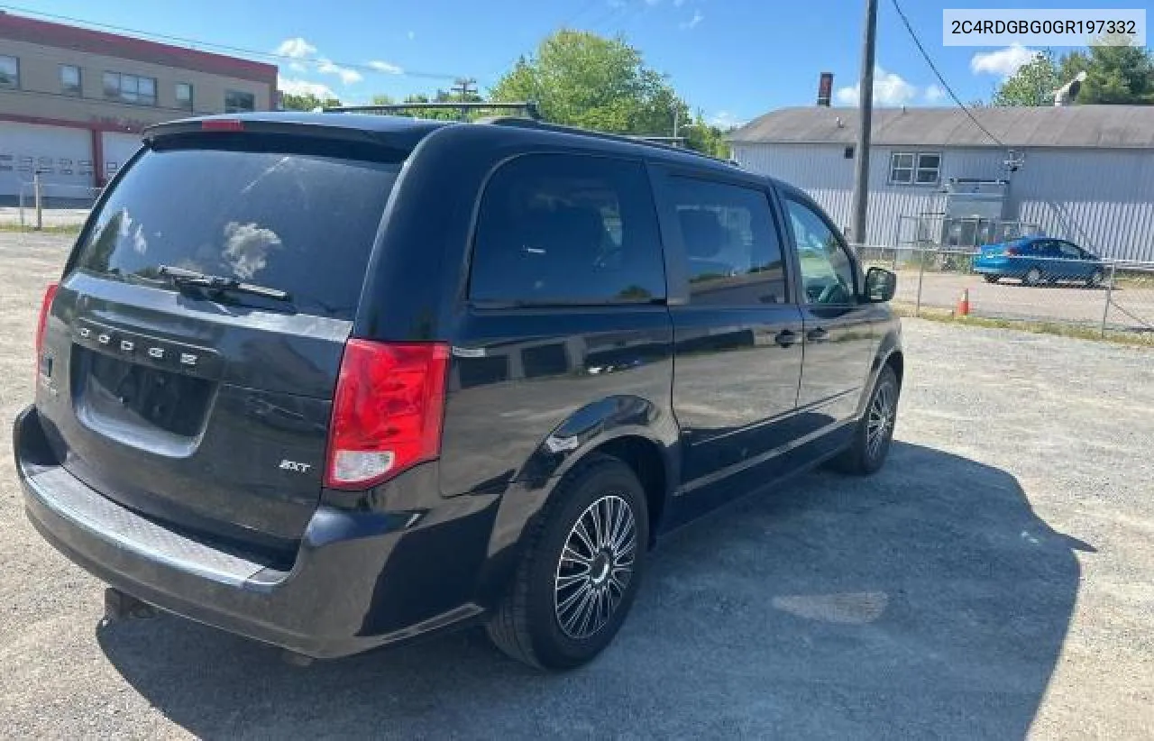 2016 Dodge Grand Caravan Se VIN: 2C4RDGBG0GR197332 Lot: 57390934