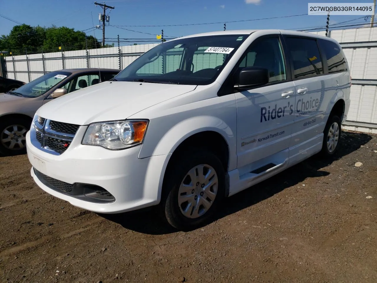 2016 Dodge Grand Caravan Se VIN: 2C7WDGBG3GR144095 Lot: 57407764