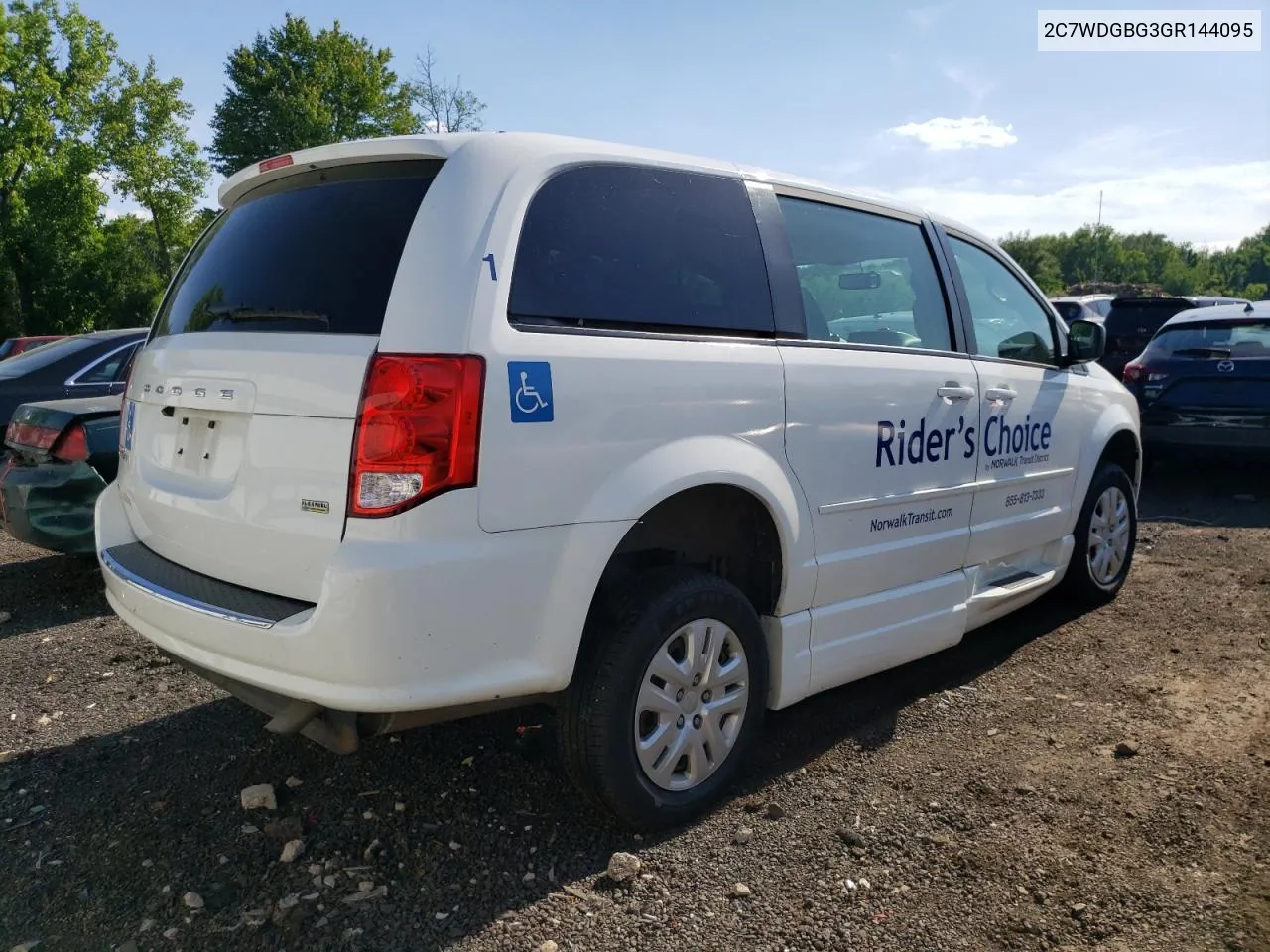 2016 Dodge Grand Caravan Se VIN: 2C7WDGBG3GR144095 Lot: 57407764