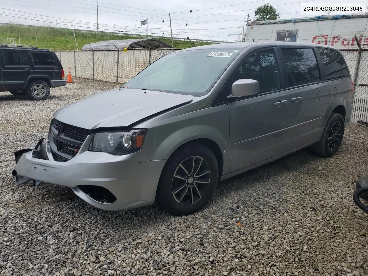 2016 Dodge Grand Caravan Sxt VIN: 2C4RDGCG0GR203046 Lot: 57820374