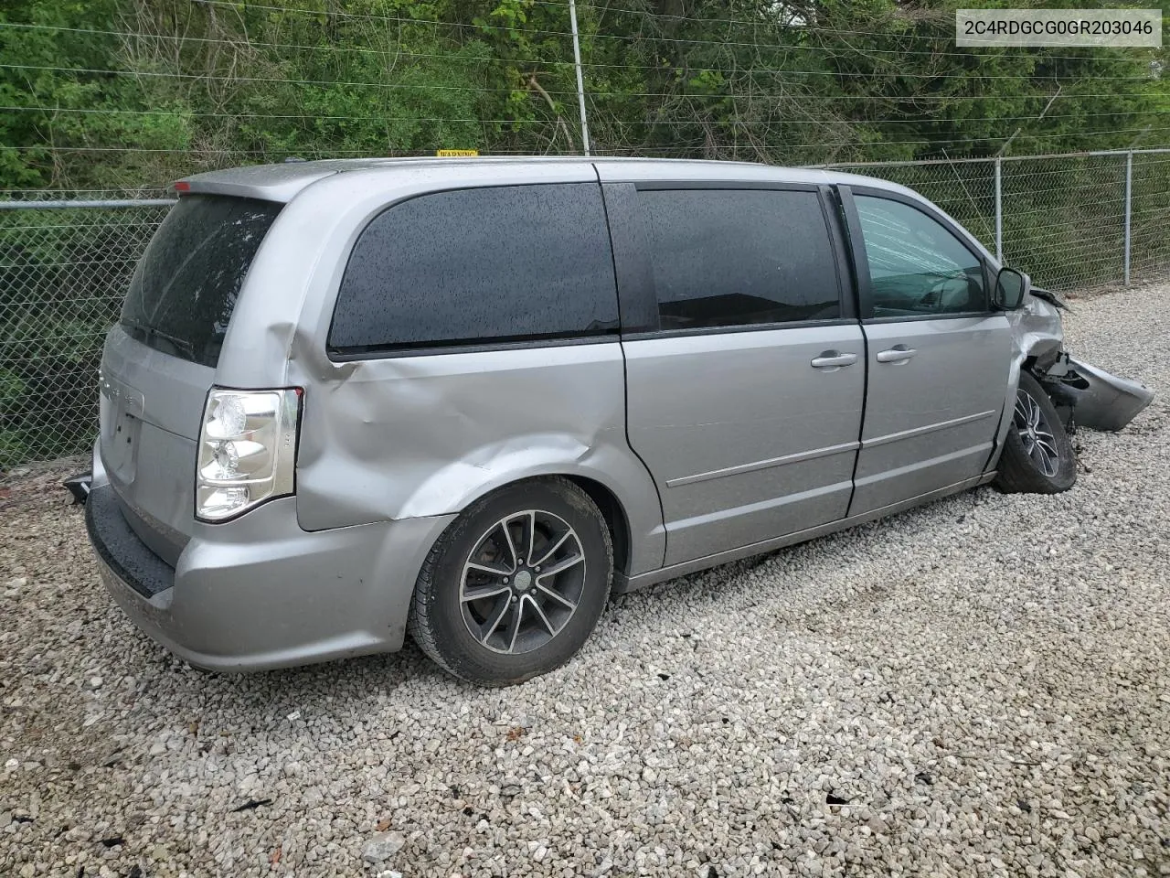 2016 Dodge Grand Caravan Sxt VIN: 2C4RDGCG0GR203046 Lot: 57820374