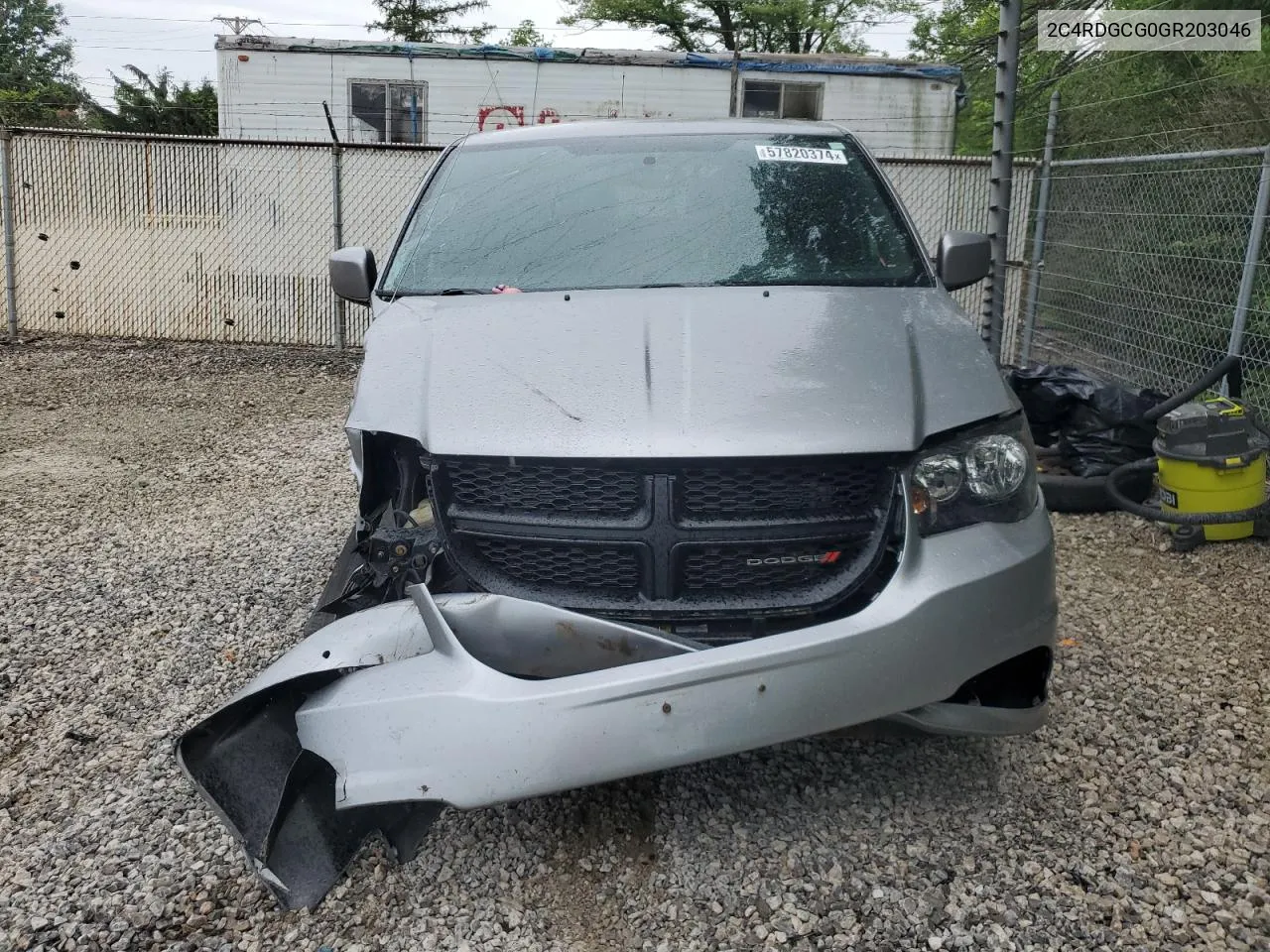 2016 Dodge Grand Caravan Sxt VIN: 2C4RDGCG0GR203046 Lot: 57820374