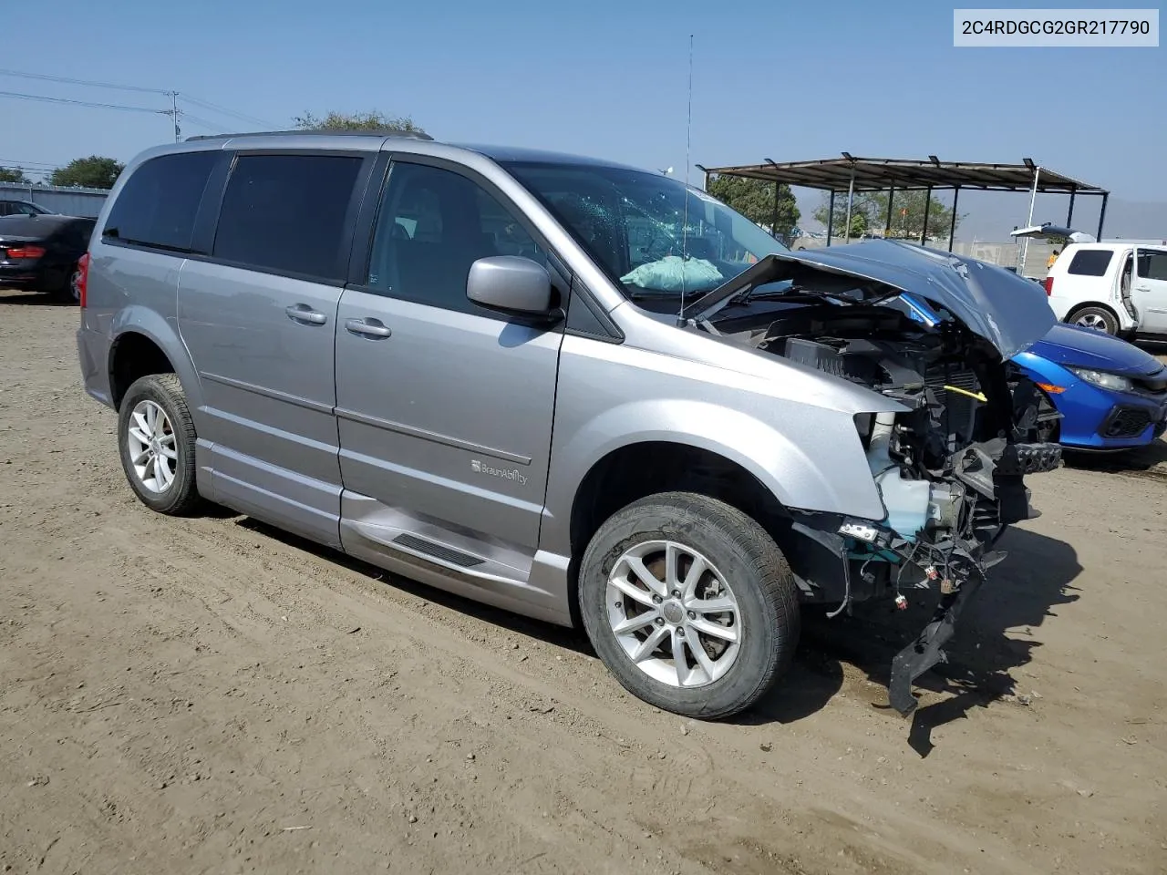 2016 Dodge Grand Caravan Sxt VIN: 2C4RDGCG2GR217790 Lot: 59540574