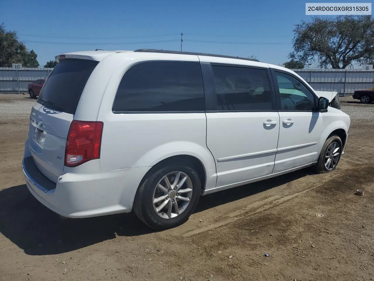 2C4RDGCGXGR315305 2016 Dodge Grand Caravan Sxt