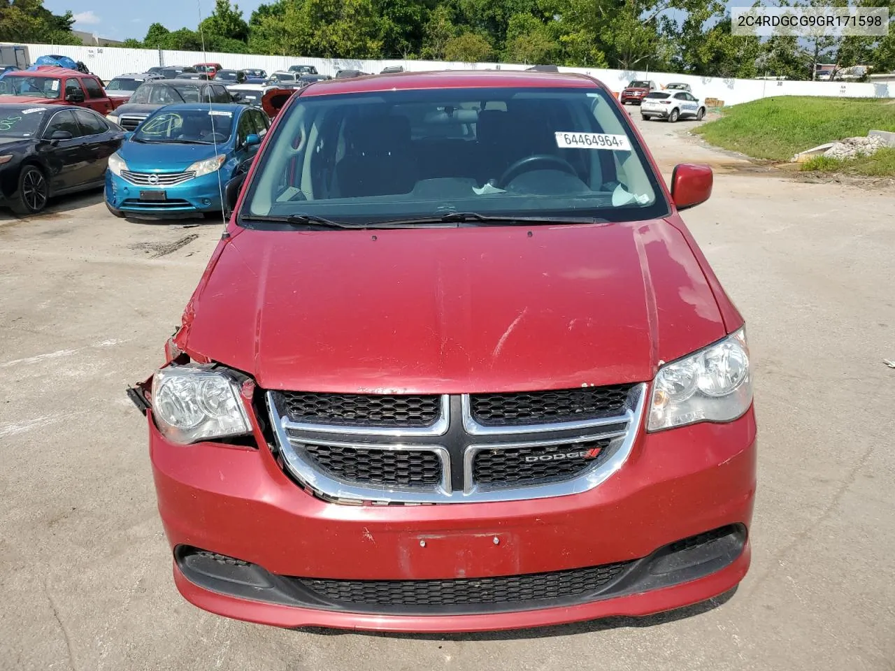 2016 Dodge Grand Caravan Sxt VIN: 2C4RDGCG9GR171598 Lot: 64464964