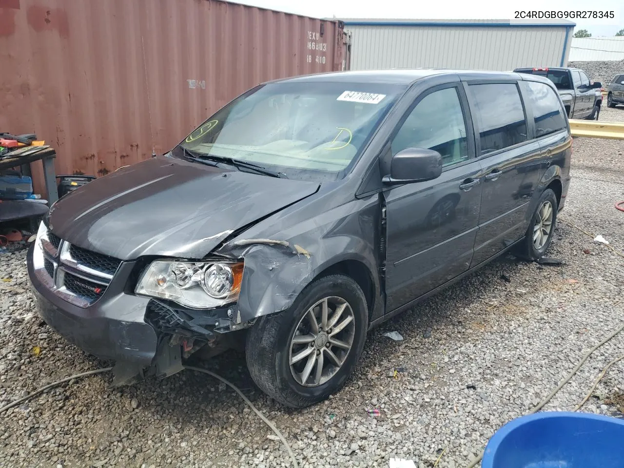 2016 Dodge Grand Caravan Se VIN: 2C4RDGBG9GR278345 Lot: 64770064