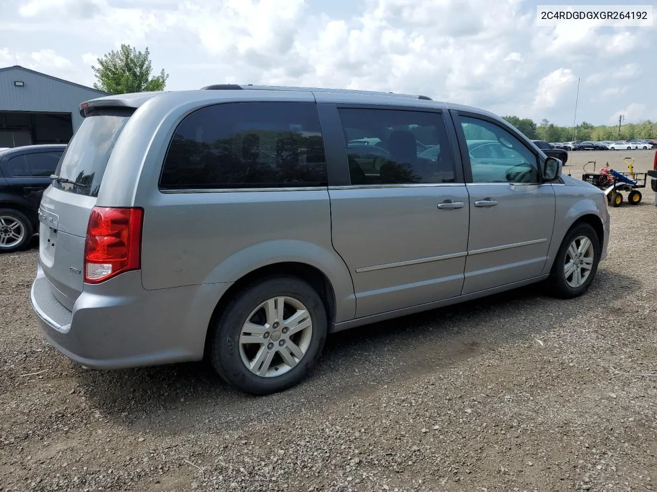 2016 Dodge Grand Caravan Crew VIN: 2C4RDGDGXGR264192 Lot: 64898924