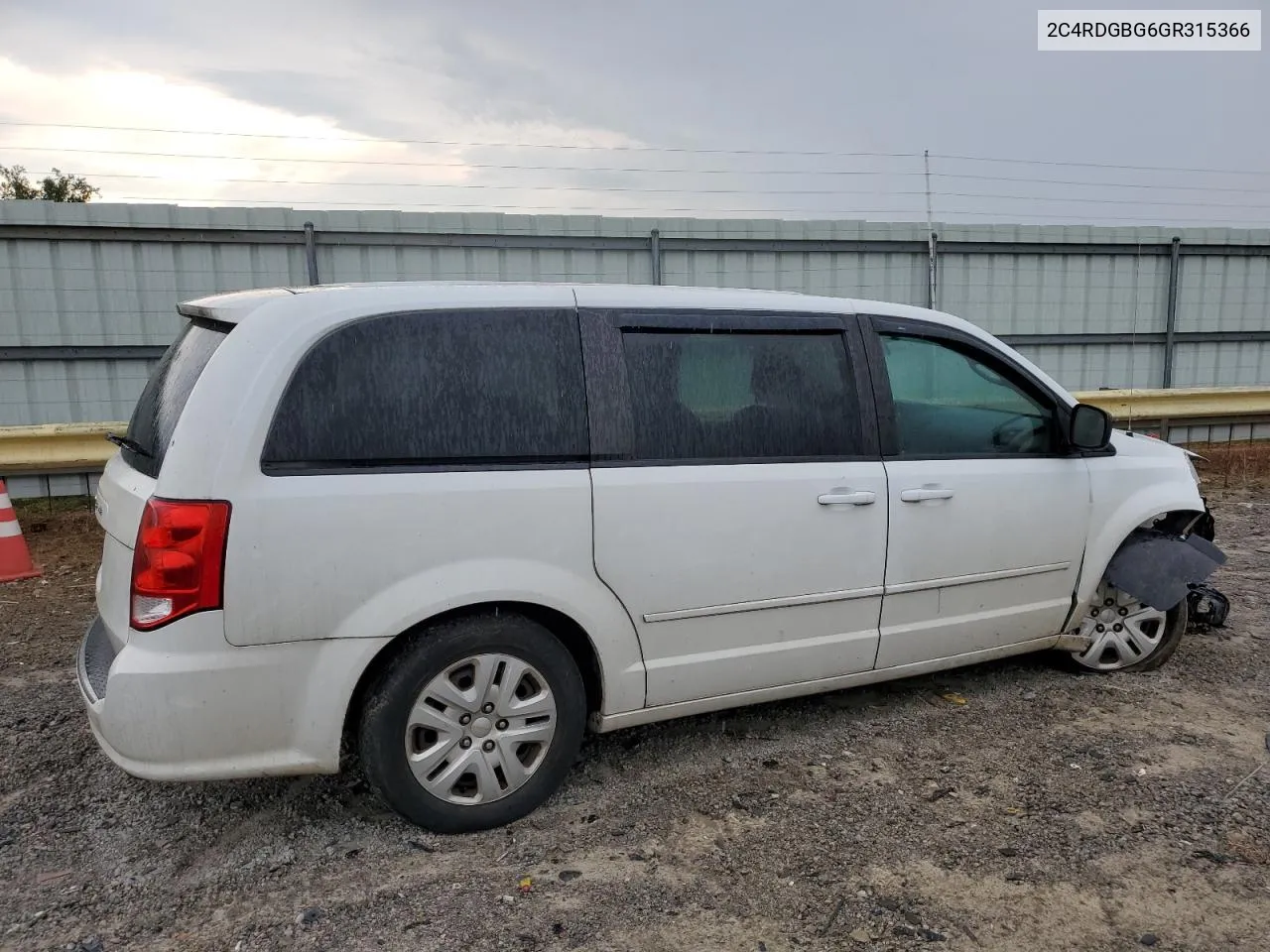 2016 Dodge Grand Caravan Se VIN: 2C4RDGBG6GR315366 Lot: 66763084