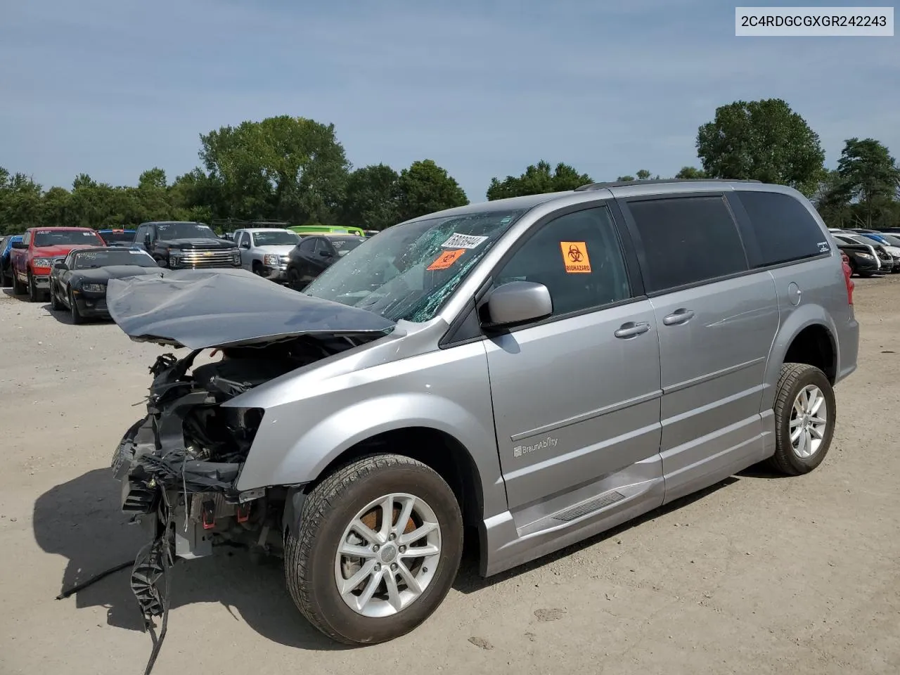 2016 Dodge Grand Caravan Sxt VIN: 2C4RDGCGXGR242243 Lot: 68036944