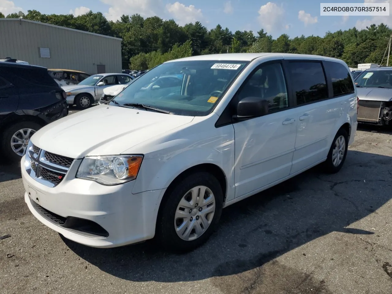 2016 Dodge Grand Caravan Se VIN: 2C4RDGBG7GR357514 Lot: 68464734