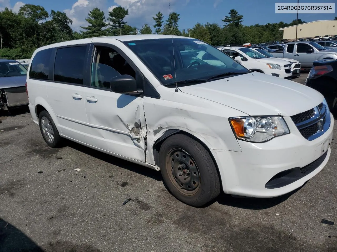 2016 Dodge Grand Caravan Se VIN: 2C4RDGBG7GR357514 Lot: 68464734