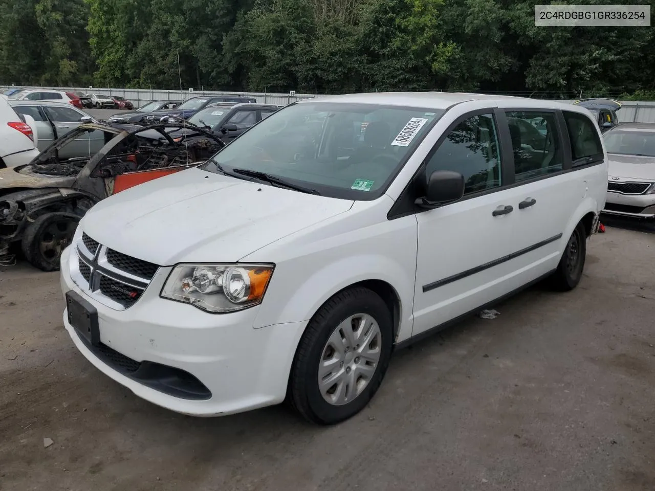 2016 Dodge Grand Caravan Se VIN: 2C4RDGBG1GR336254 Lot: 68509264