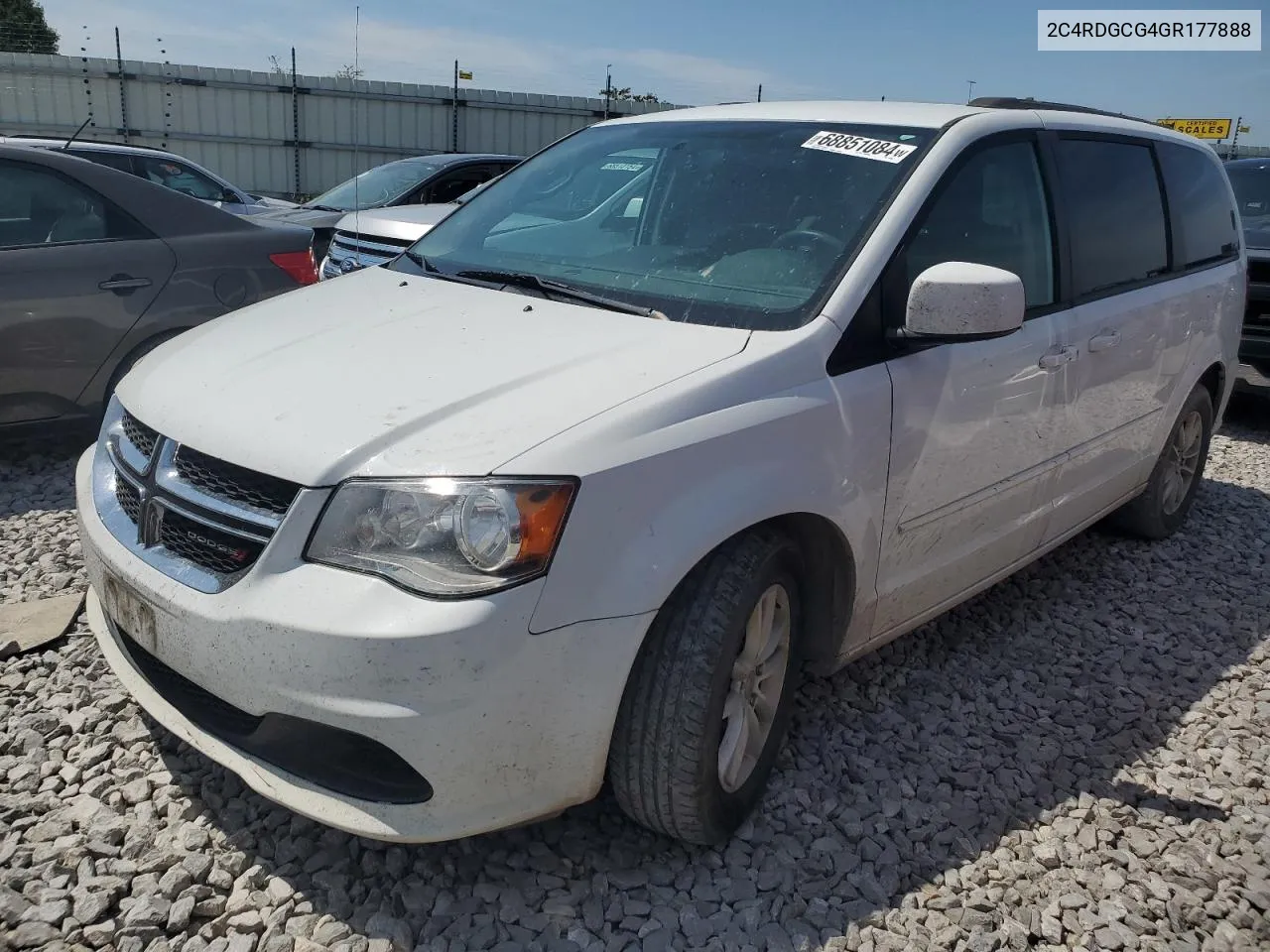 2016 Dodge Grand Caravan Sxt VIN: 2C4RDGCG4GR177888 Lot: 68851084