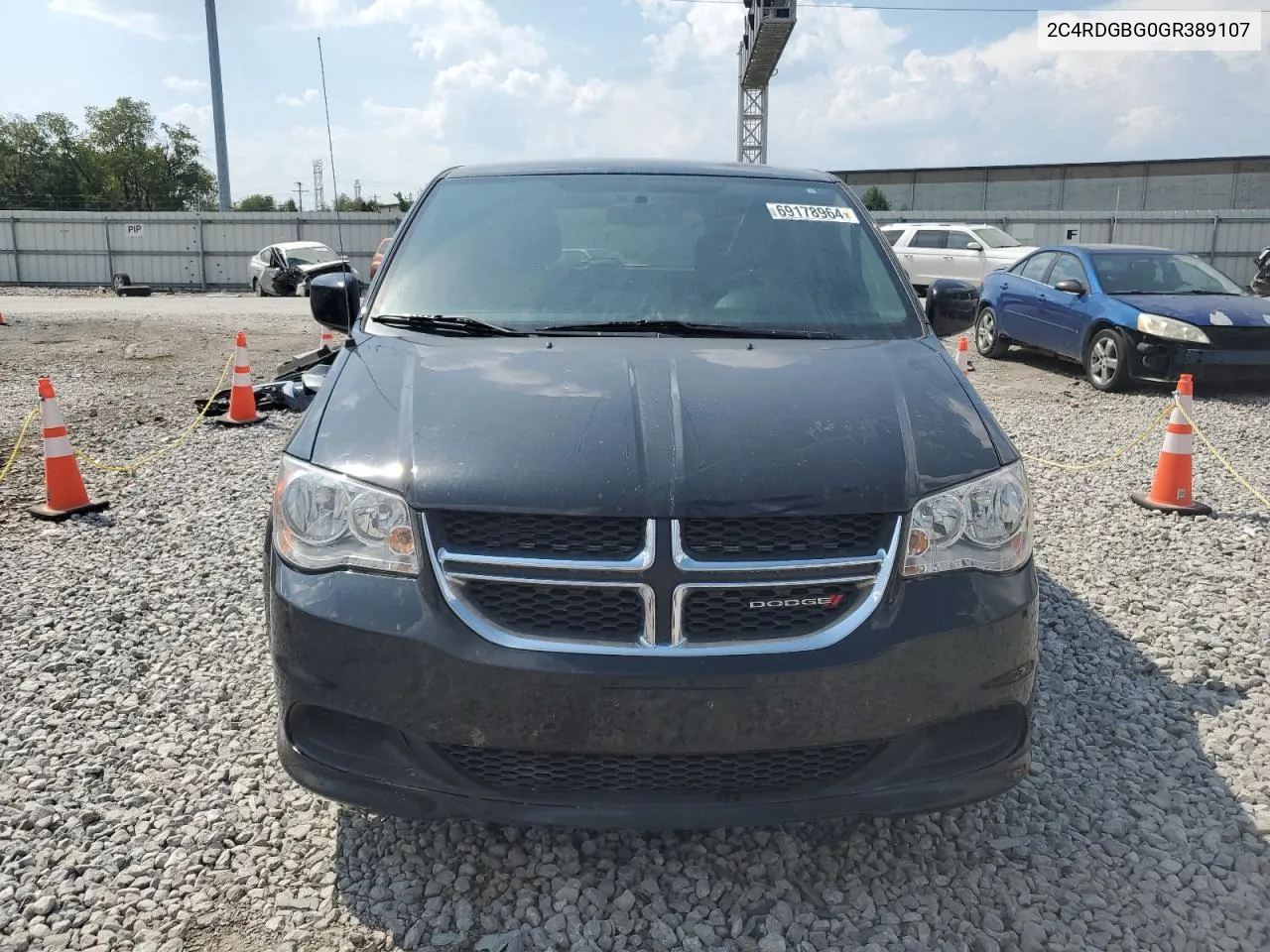 2016 Dodge Grand Caravan Se VIN: 2C4RDGBG0GR389107 Lot: 69178964