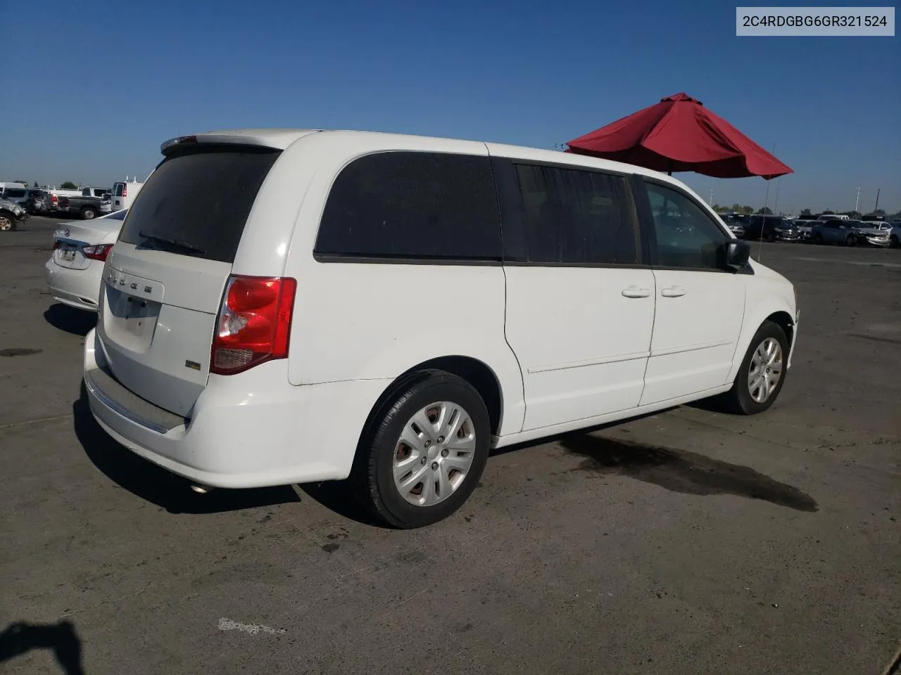 2016 Dodge Grand Caravan Se VIN: 2C4RDGBG6GR321524 Lot: 69286314