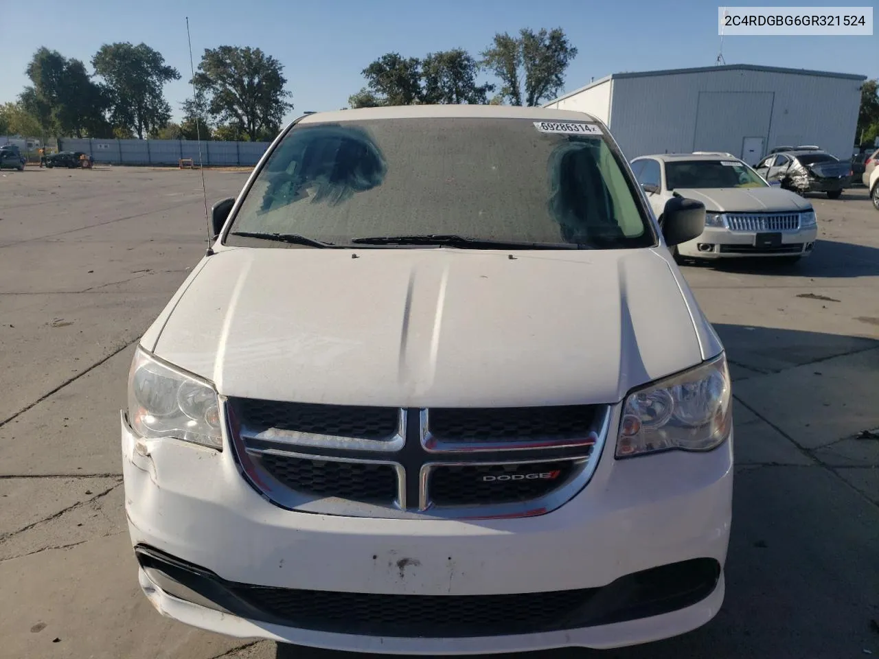 2016 Dodge Grand Caravan Se VIN: 2C4RDGBG6GR321524 Lot: 69286314