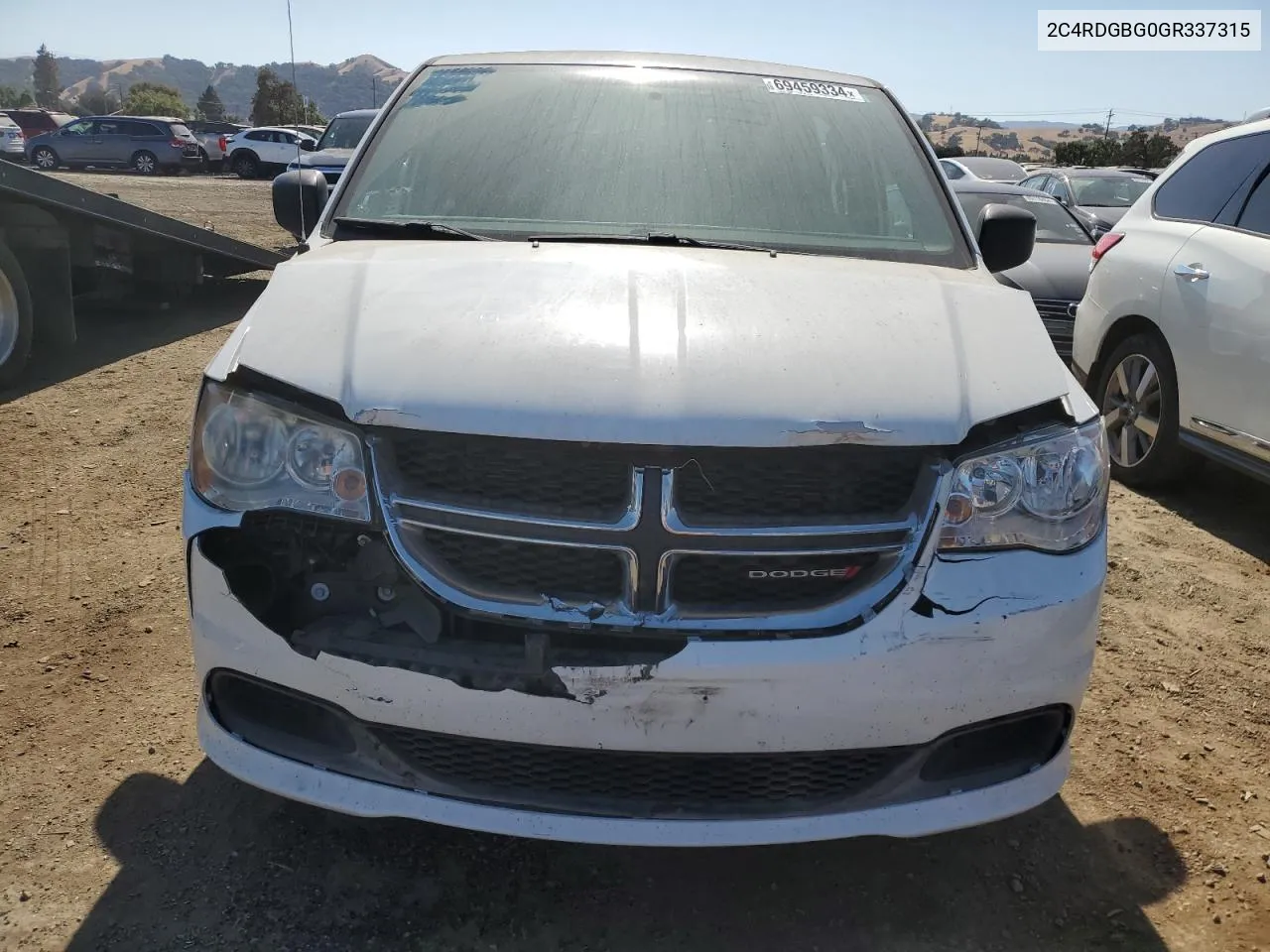 2016 Dodge Grand Caravan Se VIN: 2C4RDGBG0GR337315 Lot: 69459334