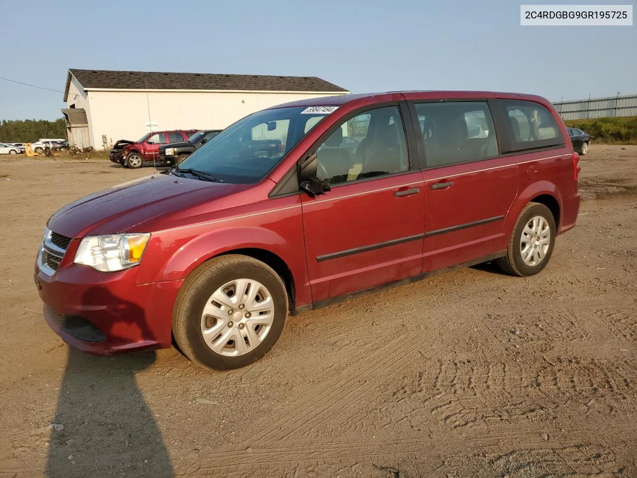 2016 Dodge Grand Caravan Se VIN: 2C4RDGBG9GR195725 Lot: 69847494