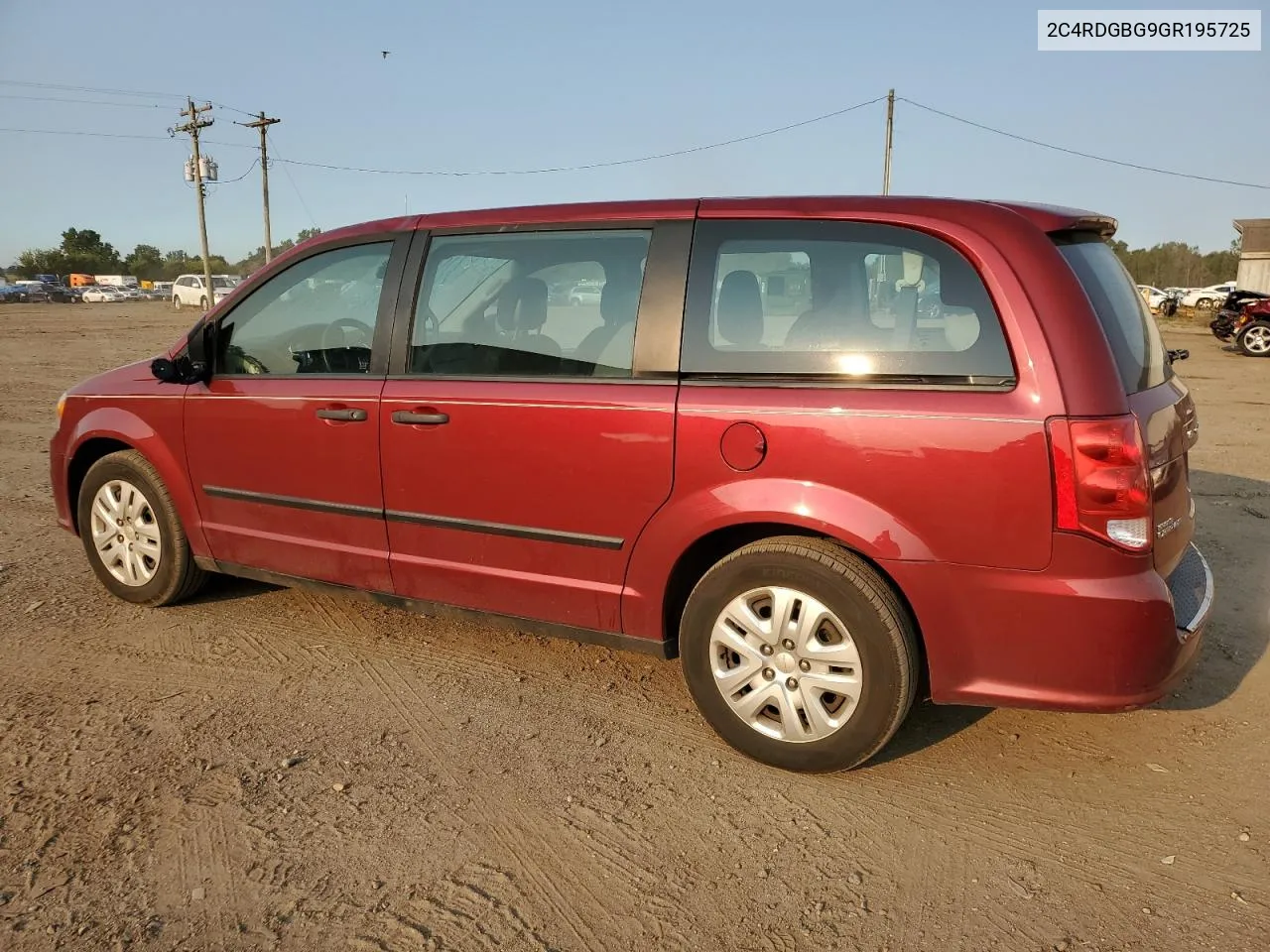 2016 Dodge Grand Caravan Se VIN: 2C4RDGBG9GR195725 Lot: 69847494