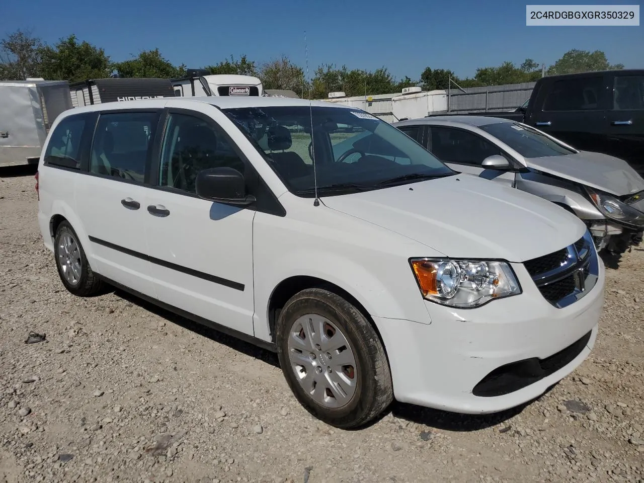 2016 Dodge Grand Caravan Se VIN: 2C4RDGBGXGR350329 Lot: 70289824