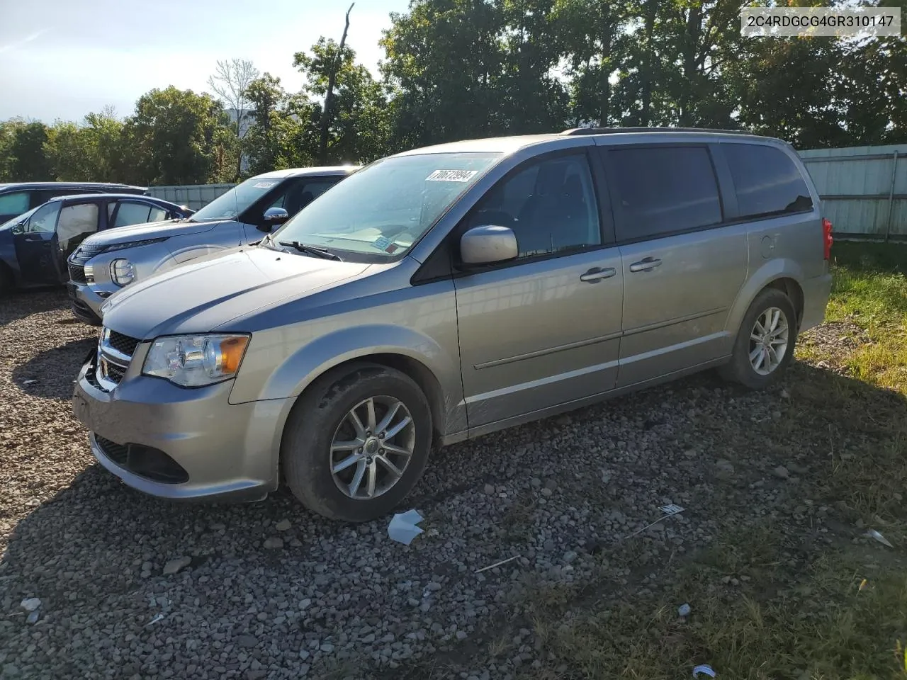 2016 Dodge Grand Caravan Sxt VIN: 2C4RDGCG4GR310147 Lot: 70672994