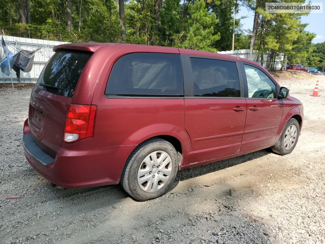 2016 Dodge Grand Caravan Se VIN: 2C4RDGBG1GR108030 Lot: 70919724