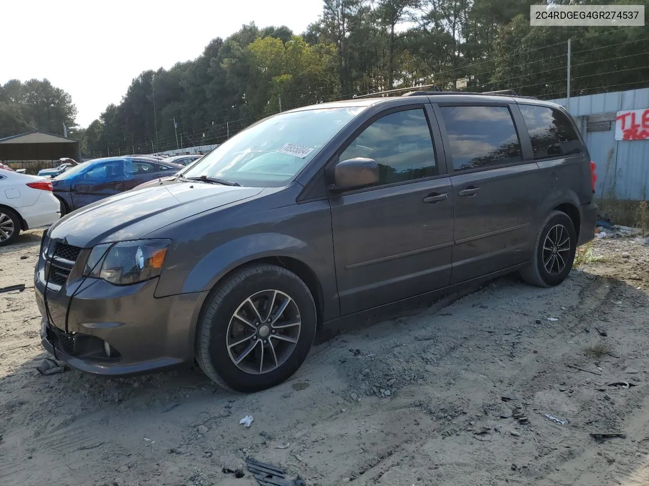 2016 Dodge Grand Caravan R/T VIN: 2C4RDGEG4GR274537 Lot: 70955004