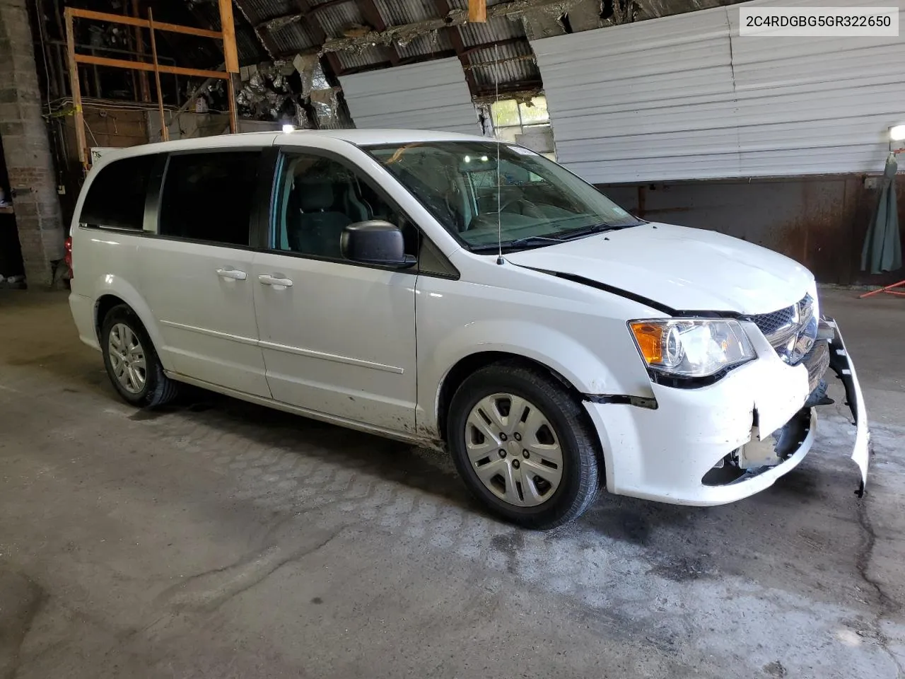 2016 Dodge Grand Caravan Se VIN: 2C4RDGBG5GR322650 Lot: 71104624