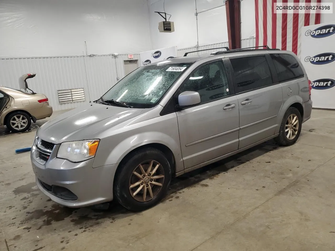 2C4RDGCG1GR274398 2016 Dodge Grand Caravan Sxt