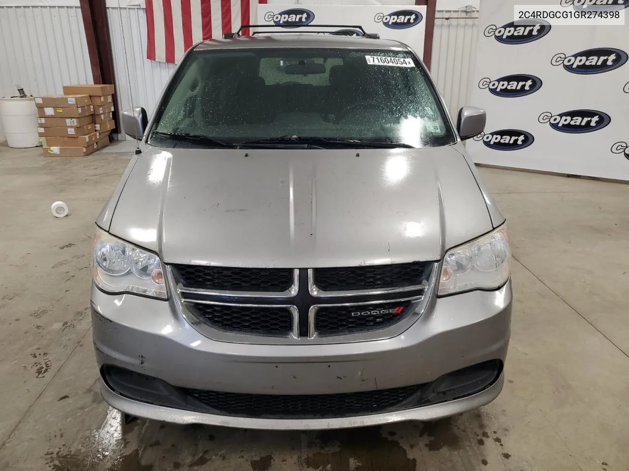 2016 Dodge Grand Caravan Sxt VIN: 2C4RDGCG1GR274398 Lot: 71604054