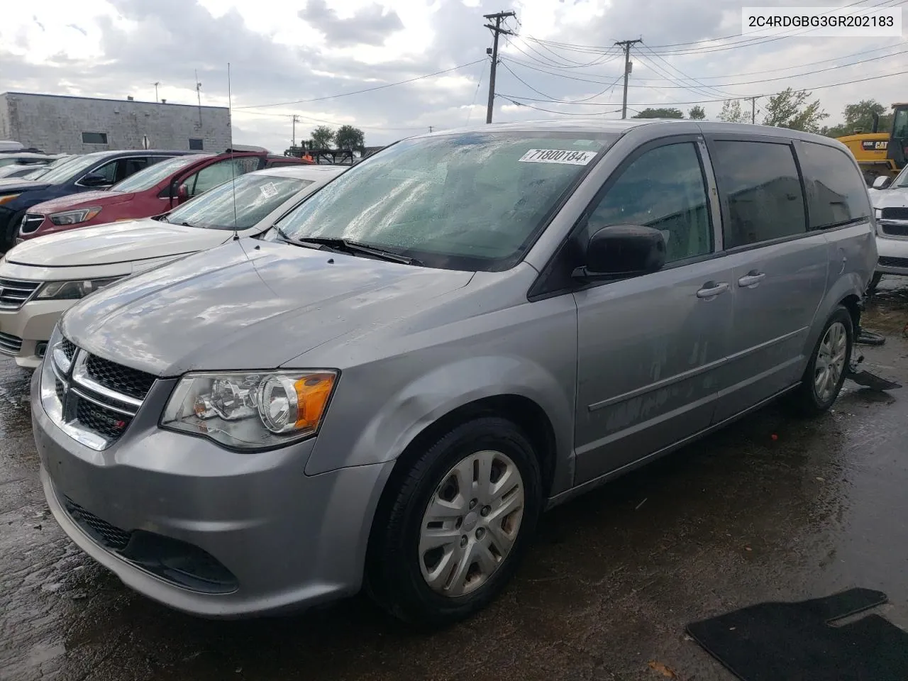 2016 Dodge Grand Caravan Se VIN: 2C4RDGBG3GR202183 Lot: 71800184