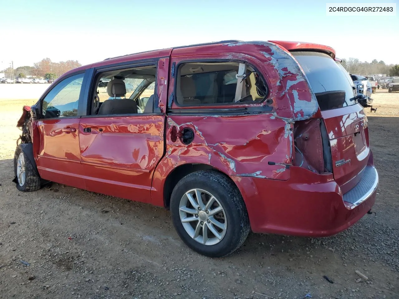 2016 Dodge Grand Caravan Sxt VIN: 2C4RDGCG4GR272483 Lot: 78262383